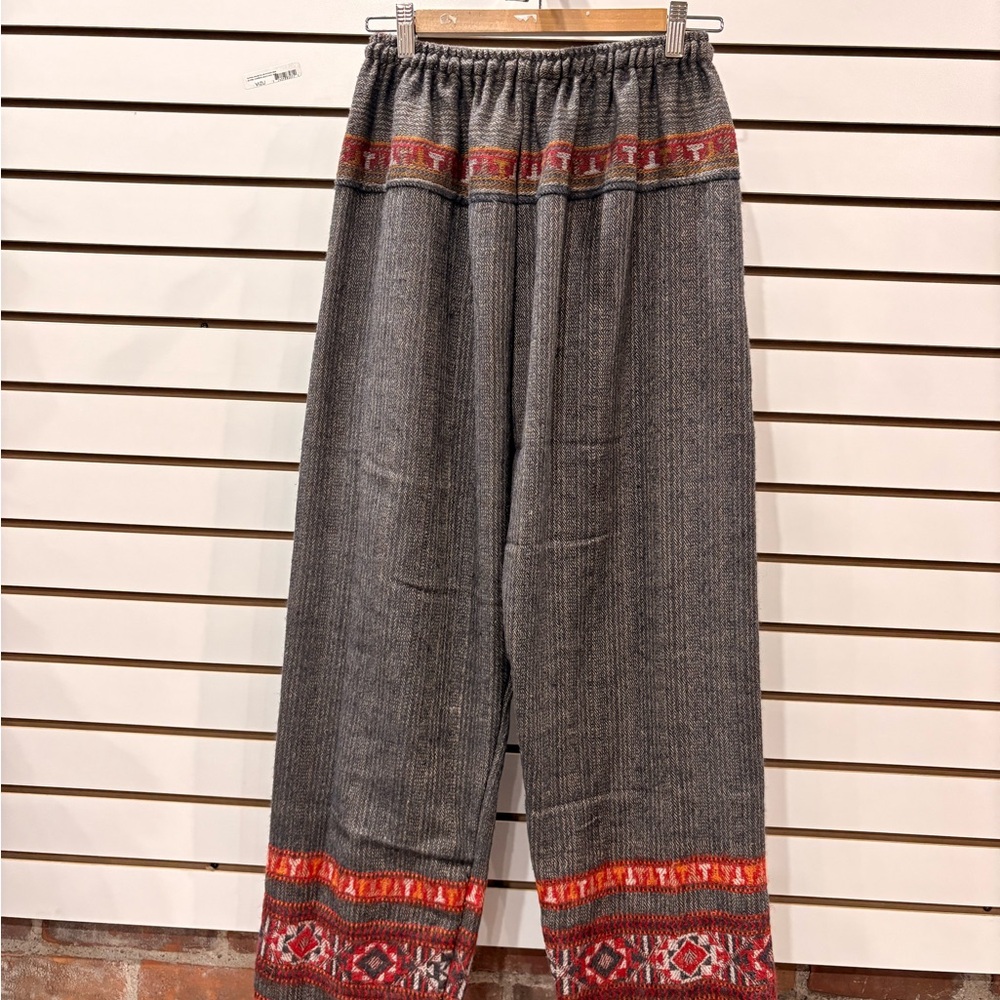 Gray and Red Patterned Pants - Picture 2 of 2
